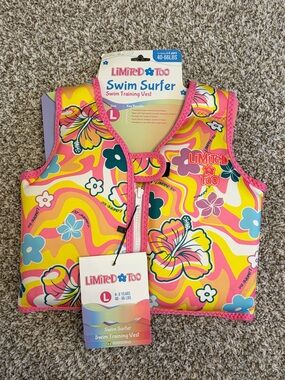 New With Tags Limited Too Swim Surfer Vest Size Large- 4 to 6 Years (40-66 lbs)